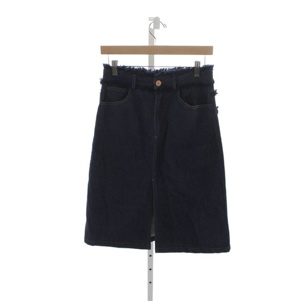 See by Chloe Women A-Line Denim Skirt Dark Blue Size 38